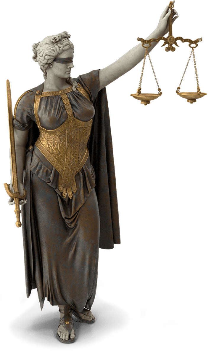 Lady Justice statue — Dane Anderson Reno commercial litigation